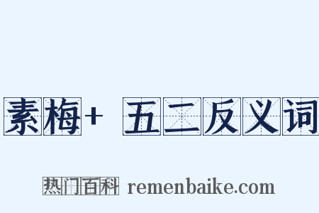 素梅+五二反义词是什么意思的图片